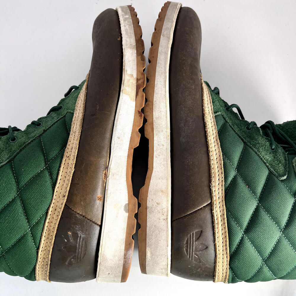 RARE VTG Adidas Outdoor Boots Size 10.5 Brown Green Sherpa Lined Snow Winter - Picture 3 of 5